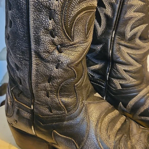 Dan Post | "Sidewinder" Black Western Boots | Sz 8.5| Festival, Boho, Southwest - Picture 6 of 9